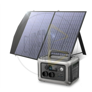 Estação de Energia Portátil 600W + Painel Solar Dobrável 100W